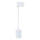 Noxion Spot Sur Rail Suspension Luminaire 3 Phases  Aluminium Blanc | Convient pour 1x GU10