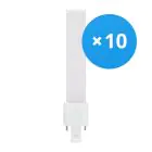 Lot 10x Osram Dulux-S LED 4W - 840 Blanc Froid | 2-Pins - Équivalent 9W